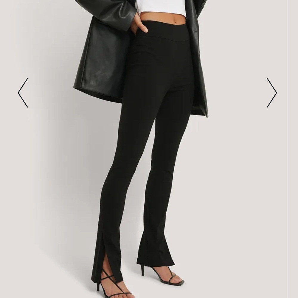 NA-KD Slim-fit Super Stretch Slit Pants